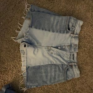 pacsun denim and light wash shorts